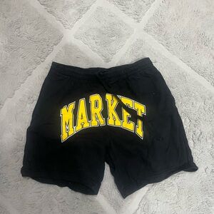 Black Kids Shorts with Yellow Print